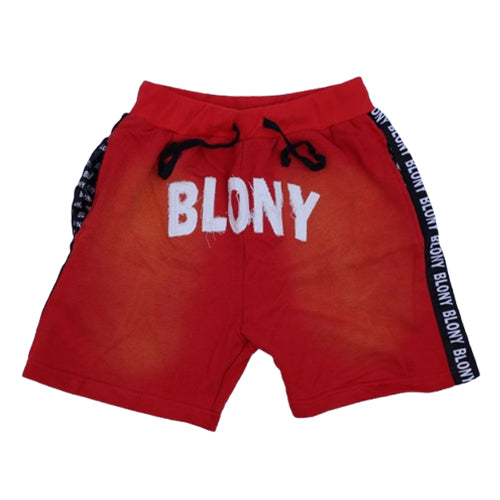 BLONY RED ACID WASH DISTRESSED SHORTS image 0
