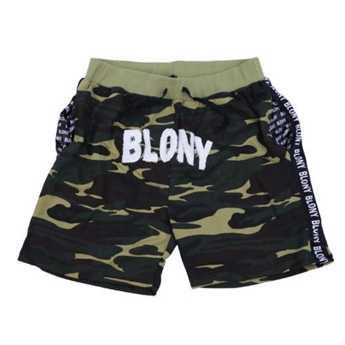 BLONY GREEN CAMOUFLAGE DISTRESSED SHORTS image 0
